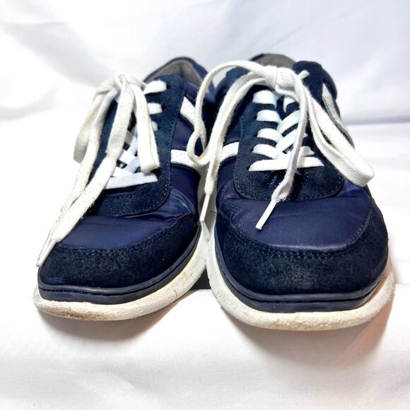 Vionic-Women's Navy-Blue Leather Suede Upper Running Sneakers-Casual Walking-7 - Picture 11 of 16